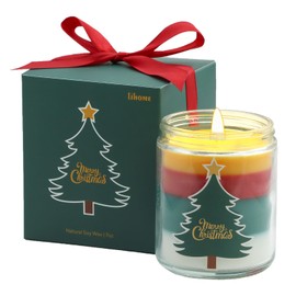 Christmas Candles - Christmas Gifts for Women, Aromatherapy Candle for Home Scented, Natural Soy Wax Pine Scented Candles