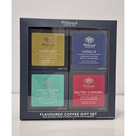 Whittard of Chelsea | Flavoured Coffee Gift Set For Men & Women | 4 Boxes of Single Origin Ground Coffee | Brews up to 58 cups | 4 x 120g Ground Coffee Bags