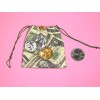 MONEY DRAWING MOJO BAG- -3" X 3"- GRIS-GRIS- SPELL BAG-COTTON