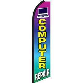 Computer Repair Swooper Feather Flag Only