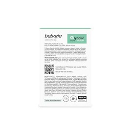 Babaria - Sérum Facial con Ácido Glicólico | Renovación celular y regeneración intensiva | Unifica tono, hidrata y protege la piel | Con bisabolol, jengibre y vitamina E | 30 ml