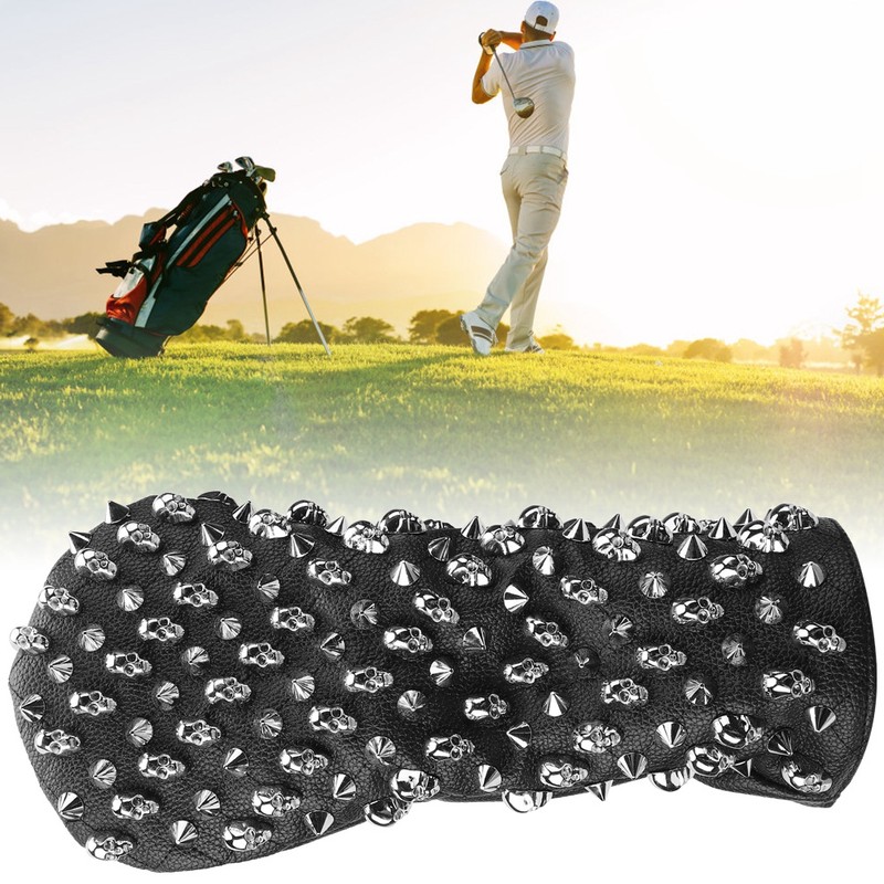 PU Waterproof Golf Putter Cover Club Protection Headcover Supplies Skull