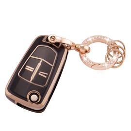 Koaudb Koaudb For vauxhall key cover Compatible with 2 Buttons Vauxhall Opel Corsa Astra Vectra Zafira Signum Meriva Tigra Insignia Combo Flip Folding Car Key Shell Case Fob (R-Opl-2F-B)