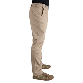LAPG Terrain Flex Straight Fit Men's Chino Pants, Stretch Casual Pants for Men, Men's Khaki Pants - Khaki - 42 x 32