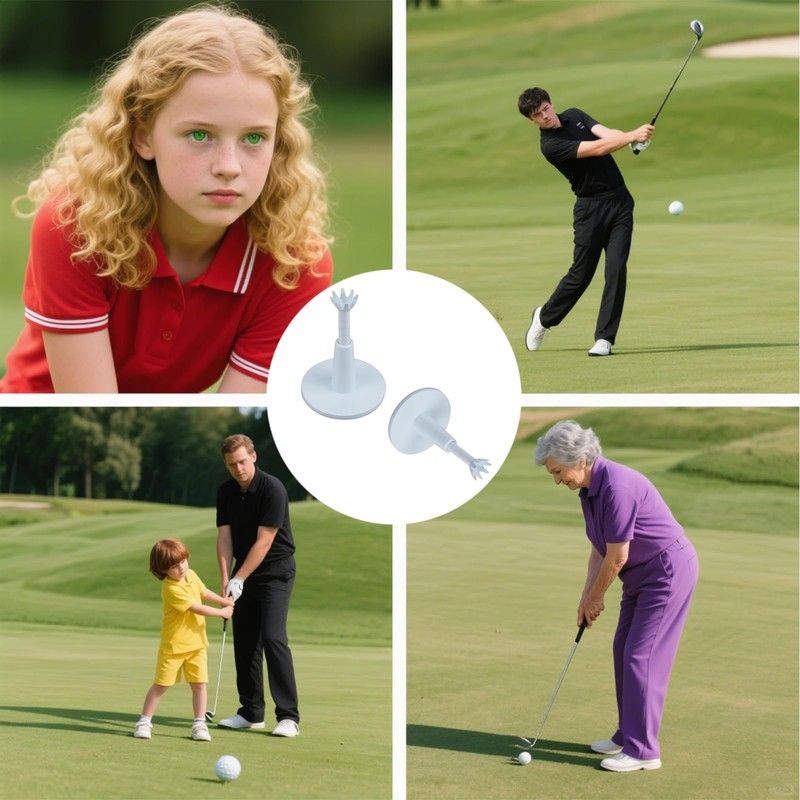 2 PCS Adjustable Golf Tees, Rubber Golf Tees for Mats,