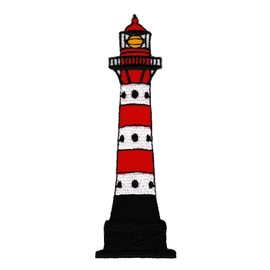 Lighthouse Sew-On Sew-On Patch Iron-On Patch for Clothes Embroidered Iron-On Patch Applique Seafaring Patch Size 3.5 x 10.3 cm