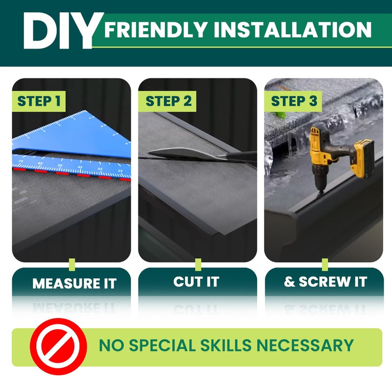 LEAF4GO DIY 5" Gutter Covers System for Leaf Protection Featuring