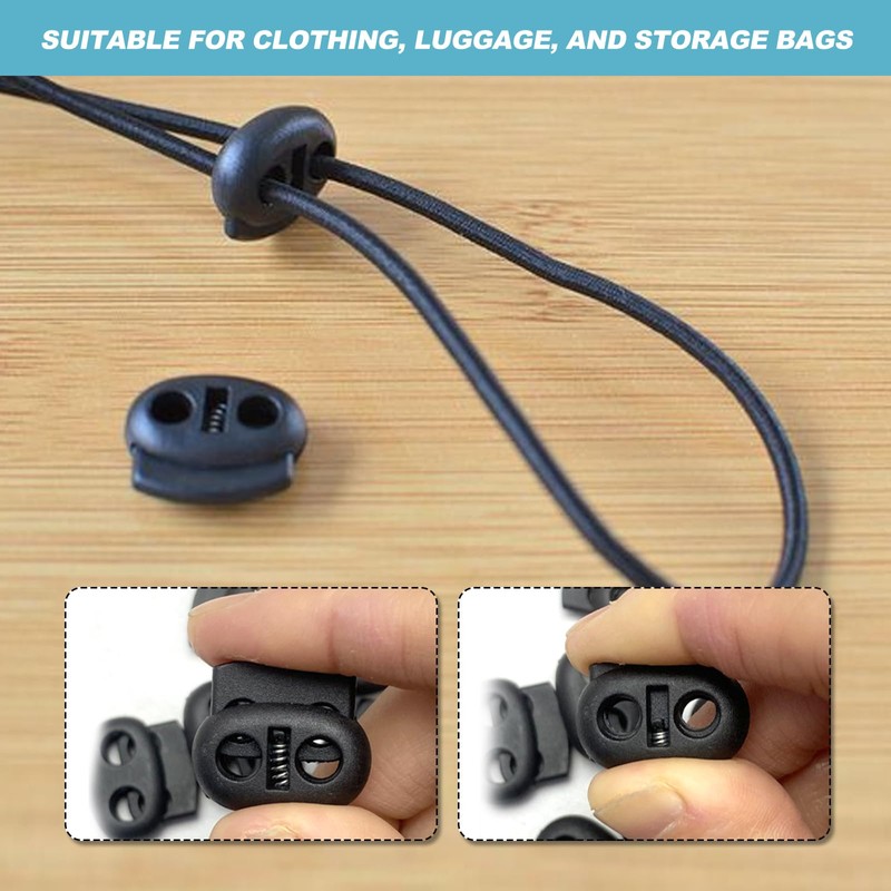 Toggles for Drawstrings, 50 Pcs Cord Locks Plastic Drawstring Toggle