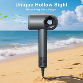 Hair Dryer, High-Speed Ionic Low Noise Blow Dryer with Diffuser for Fast Drying, Professional 500 Millions Negative Ionic Thermo-Control Hairdryer, Travel with Magnetic Diffuser & Nozzle