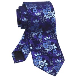 Rosiika - Corbatas florales para hombre, estilo jacquard, de lujo, formales de boda, para padrinos de boda, Azul oscuro, Talla única