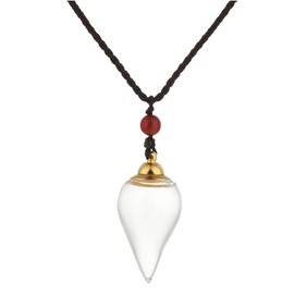 925 Sterling Silver Blood Vial Necklace For Women and Men - Glass Pendant Perfume Bottle Necklace - Water Container Jar Necklaces For Liquid Oil Diffuser Jewelry