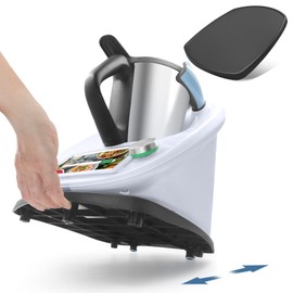 Sliding Board for Thermomix TM6 TM5 MCC Thermomix Accessories - Quick Moving Sliding Board for Thermomix, Vorwerk Food Processor Underlay Board, Improved and Thickened Material (Matte Black)