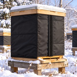 Beehive Insulation Wrap for Winter Protection – 75.2" × 23.5" Windproof Cover with Aluminum Foil Lining for Outdoor Hives