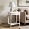 SOFE White Wood End Table, Modern Living Room Side Table,