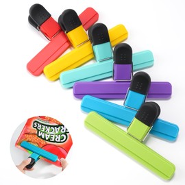 Leezmark 6 Pack Large Chip Clips, Heavy Duty Bag Clips For Food Storage, Snack Clips Multi-Color Kitchen Gadget Sealing Clips For Chips And Other Food Bags (6 x 3.5 Inch)