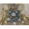 wowfabric4less123 IVORY GOLD Sequins Embroidery Lace Fabric 50” Width Sold