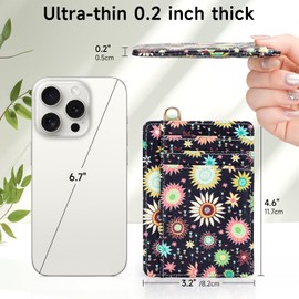 APHISON RFID Credit Card Holder Small Microfiber Leather Card Case Wallet for Women