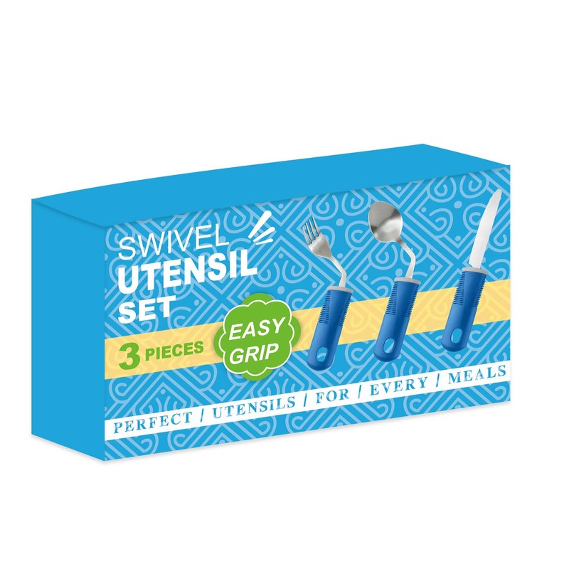 Adaptive Utensils (3-Piece) - Bendable Adaptive Utensils Weighted Stainless Steel