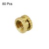 TOP-VIGOR 80Pcs Threaded Insert Knurled Nuts, M3 x 3mm x