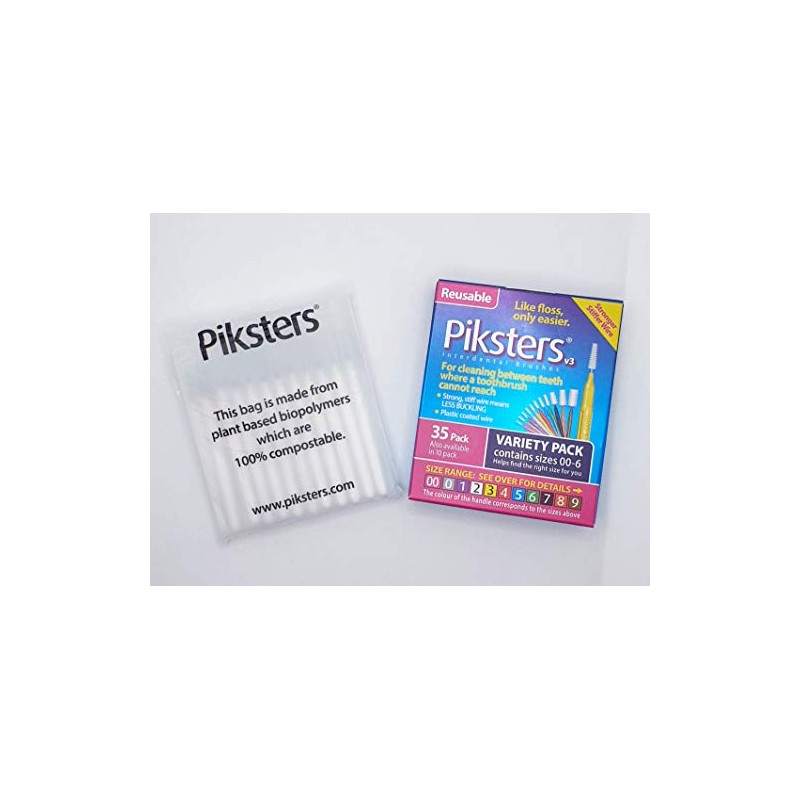 Piksters Interdental Brushes | 35 Pack | Variety Pack -