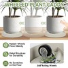 UoeRing 2 Pcs Plant Caddy with Hidden Wheels 11 Inch