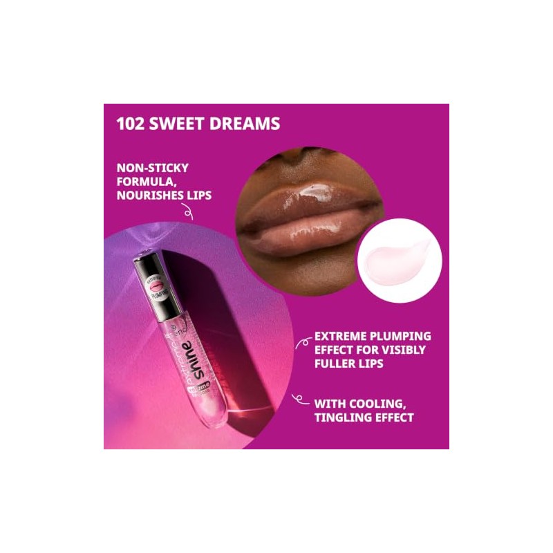 essence extreme shine volume lipgloss, plumping, shiny, dewy, translucent (5ml)