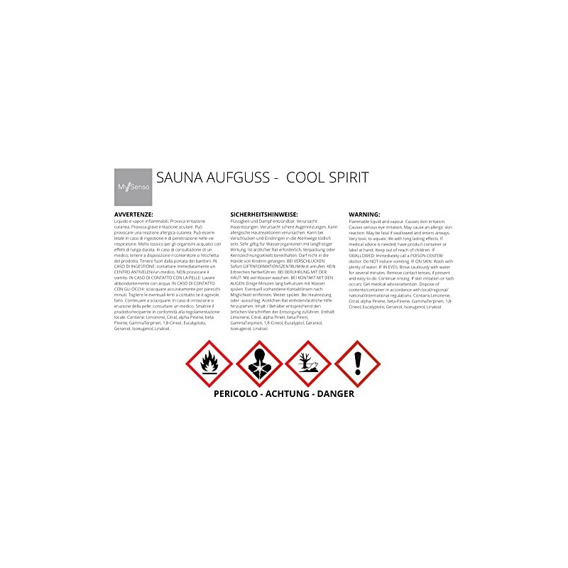 My Senso Sauna Oil Infusion Cool Spirit 50ml 100% Natural