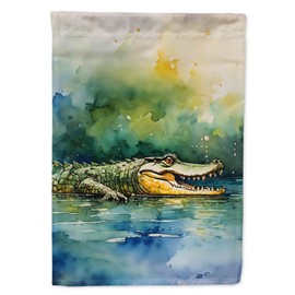 Caroline's Treasures Crocodile Garden Flag Mailbox Flag Decorative Yard Flag Banner Outside Patio Artwork Yard Flower Beds, Garden Size, Multicolor