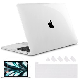 May Chen Compatible with MacBook Pro 13 inch Case 2022 2021 2020 Release Model A2338 M2 M1 A2251 A2289, Plastic Hard Shell Case with Keyboard Cover for MacBook Pro 13 Touch Bar Fits Touch ID, Clear