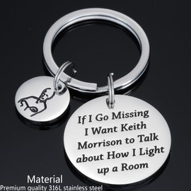 HUTIMY True Crime Keychain Gifts for Women Junkie Teens Men Funny Crime Lovers Presents Keith Morrison Merchandise, Stainless Steel, Medium
