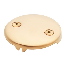 Signature Hardware 480526 3-1/8" Overflow Cover Plate with Two Screws - Brushed Gold