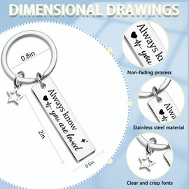 Qiubewi I Love You Gifts for Him Her You Are Loved Gifts for Women Long Distance Gift for Women Men Birthday Valentines Anniversary Present Couples Keychain for Boyfriend Girlfriend