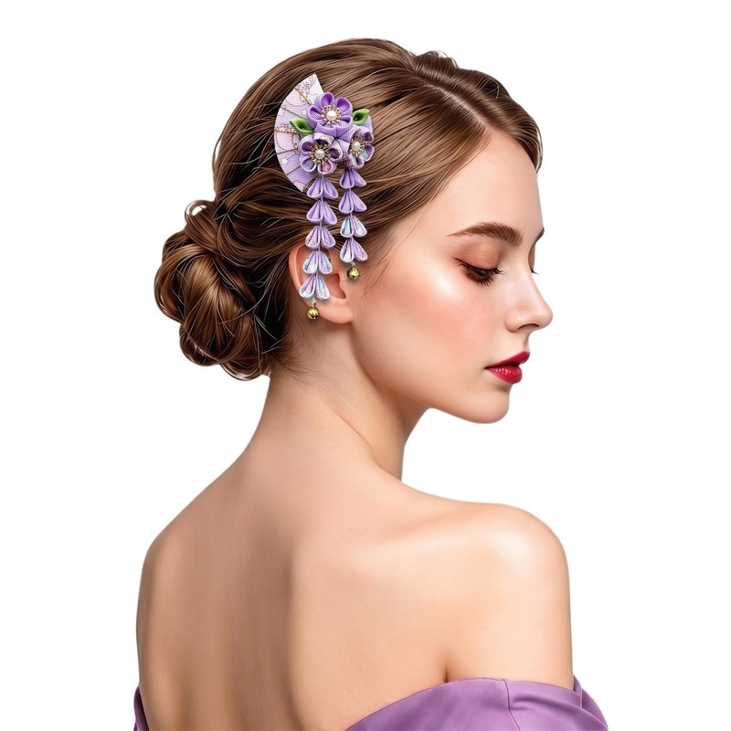 Fermagli per capelli giapponesi per ragazze - Carino kimono -