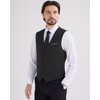 MAGE MALE Men's Suit Vests Herringbone Pinstripe Dress Vest Casual