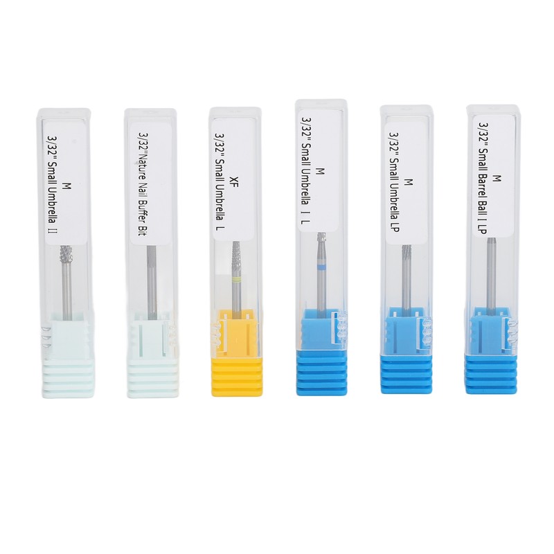 6pcs Cuticle Clean Nail Drill Bits Set Dead Skin Removal