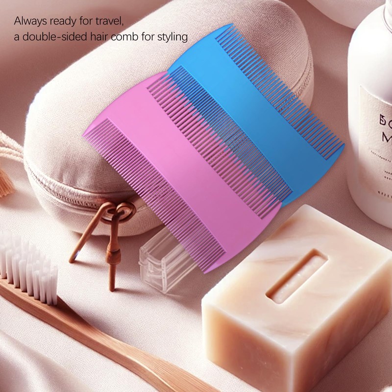 Double-Sided Pet Grooming Comb Set, 6-Pack Flea and Lice Combs