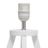 Simple Designs LT1069-WOW Interlocked Triangular White Wood Table Lamp with