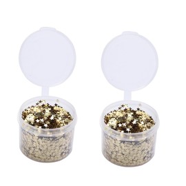 Alipis 2pcs Nail Sequins Star Shaped 3mm Nail Art Organizer Diy Craft Supplies Party Accessory Decor