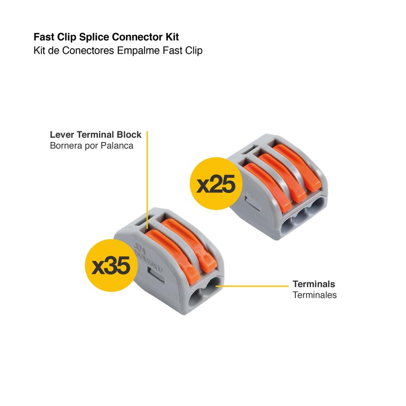 DEMASLED 60 Pcs with 2 and 3 Lever Terminals for
