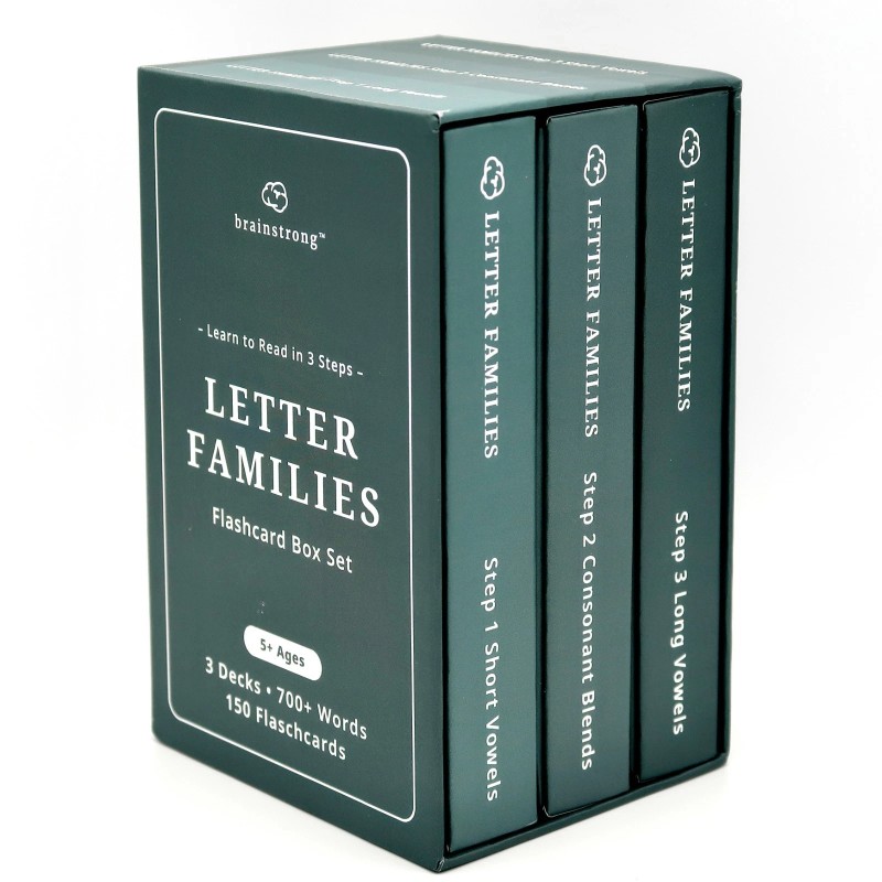 Brainstrong Phonics Flashcards - Brainstrong Letter Families - Box Set