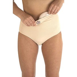 Comfizz Ostomy Level 1 Support Briefs: Women’s, High Waist, Light Support Ideal for Post Surgery (XL/2XL, Neutral)