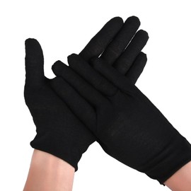 [LUYING] Black Gloves, Comfortable Unisex, 3 Pairs for Ceremonies, Jewelry Gloves, Precious Metals, Valuables, Jewelry Inspection, Appraisal, Hospitality, Ceremonies, Formal Quality Control