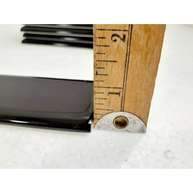 Black 2x6 in Ceramic Tile Bullnose Trim Edge 2 x