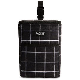 PackIt Freezable Double Bottle Bag, Built with EcoFreeze Technology, Antimicrobial lining, Collapsible, Reusable, Zip Closure, Buckle Handle, Perfect for Breastmilk and Formula On the Go