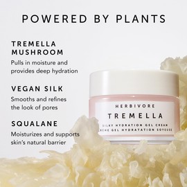 HERBIVORE Tremella Silky Hydration Gel Cream- Lightweight Gel Cream with Tremella, Plant-based, Vegan, Cruelty-free, 50mL / 1.7 oz