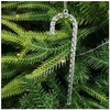 Christmas Candy Cane, Candy Cane Pendant, Christmas Cane Decoration, Clear