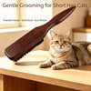 Boar Bristle Cat Hair Brush,Gentle Grooming Brush for Short Haired