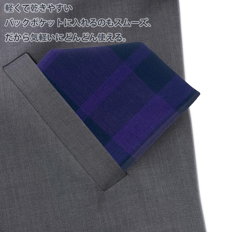 DsHome Men's Handkerchief, Cotton, 3-Piece Set, 17.9 x 16.9 inches