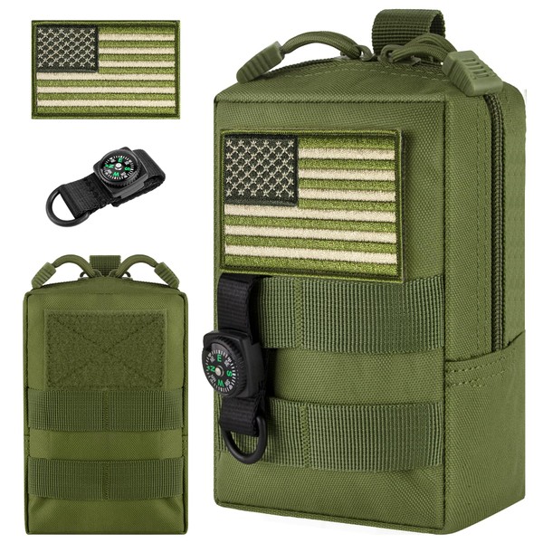 bvya Tactical Molle Pouch Multi-Purpose Compact Waist Pack Water-Resistant Small