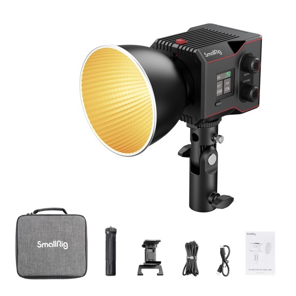 SmallRig RC 60B COB Video Light with Built-in 3400mAh Battery & Type-C PD Fast Charging, Handheld Bicolor LED Video Light for Shooting on The Move, Continuous Output Light with 9 Light Effects - 4376